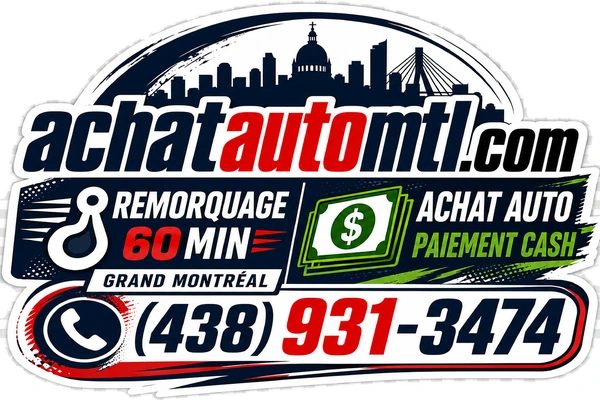 AchatAutoMTL.com — logo avec silhouette de Montréal